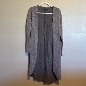 Anthropologie Sunday in Brooklyn Black White Ribbed Long Length Open Cardigan